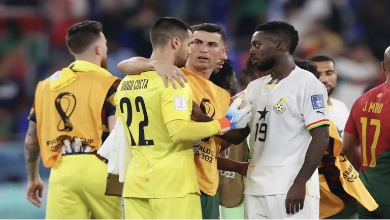 Ronaldo with Diogo Costa Portugal vs Ghana FIFA World Cup Qatar 2022 | "We won, you have to laugh" Ronaldo tells teammate after huge error