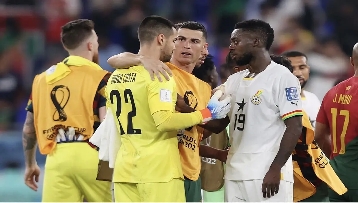 Ronaldo with Diogo Costa Portugal vs Ghana FIFA World Cup Qatar 2022 - "We won, you have to laugh" Ronaldo tells teammate after huge error