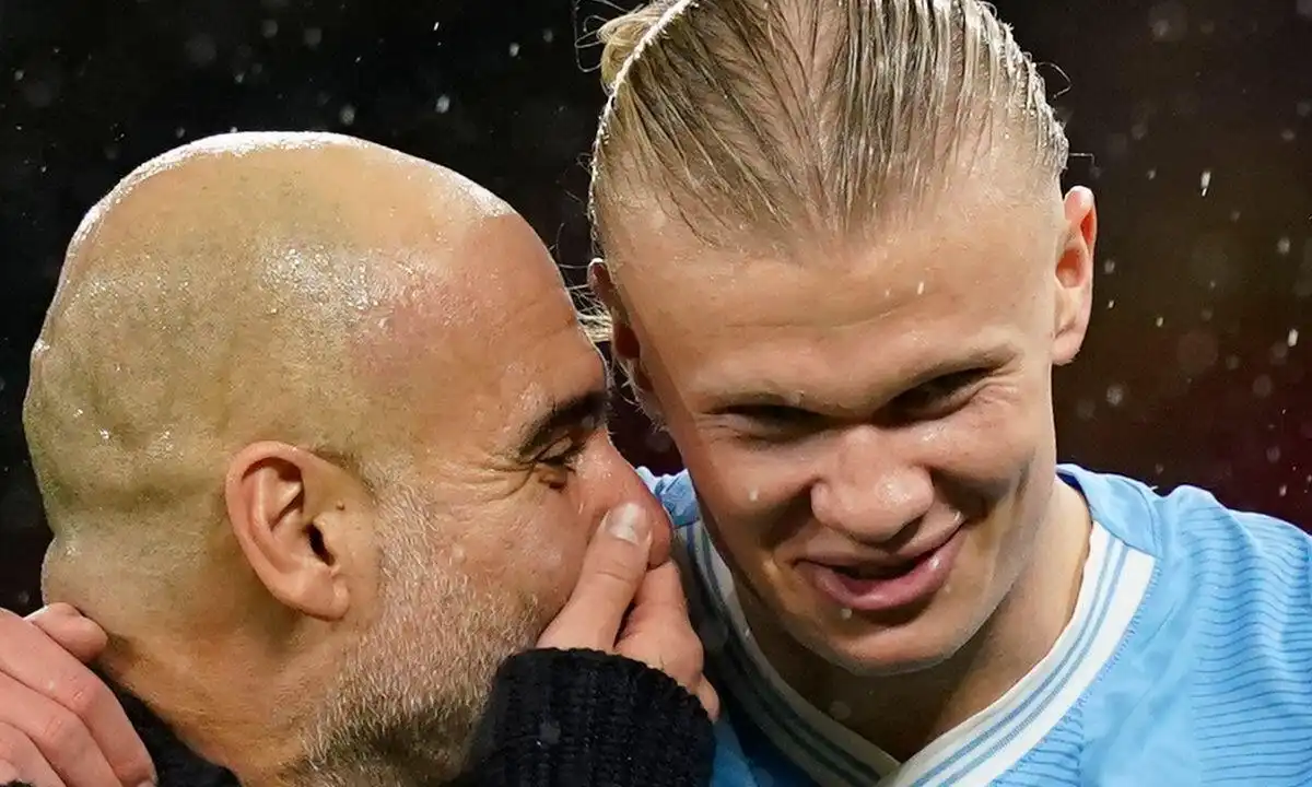 Pep Guardialo and Erling Haaland Man City | Insane Haaland Stats Top Manchester Derby Records, Exposing United's Struggles